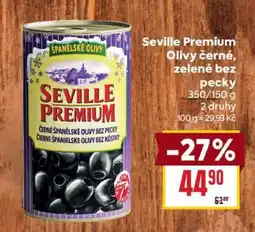 Billa Seville Premium Olivy černé, zelené bez pecky nabídka