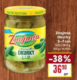 Billa Znojmia Okurky 5–7 cm nabídka