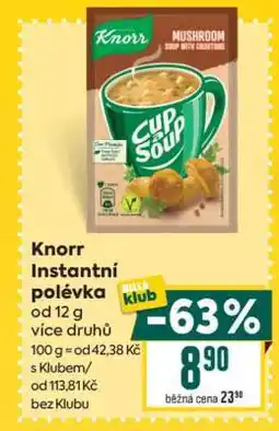 Billa Knorr Instantní polévka nabídka