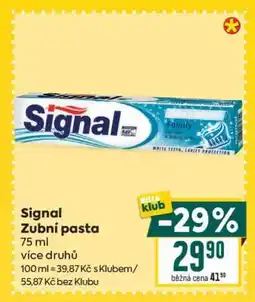 Billa Signal zubní pasta nabídka