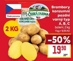 Billa Brambory konzumní pozdní varný typ A, B, C nabídka