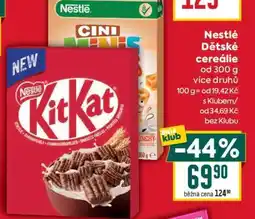 Billa Nestlé Dětské cereálie nabídka