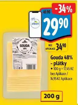 Albert Gouda 48% plátky nabídka