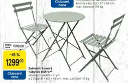 Tesco Zahradní kovový nábytek Bistro nabídka