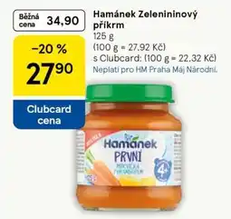 Tesco Hamánek zeleninový příkrm nabídka