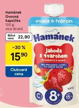 Tesco Hamánek ovocná kapsička nabídka