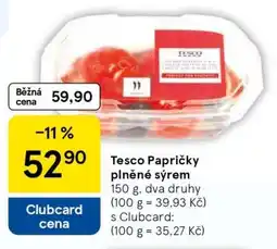 Tesco Tesco Papričky plněné sýrem nabídka