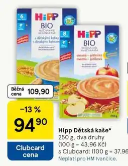 Tesco Hipp Dětská kaše nabídka