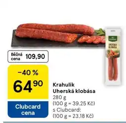 Tesco Krahulík Uherská klobása nabídka