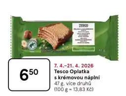 Tesco Tesco Oplatka s krémovou náplní nabídka