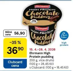 Tesco Ehrmann High Protein pudding nabídka