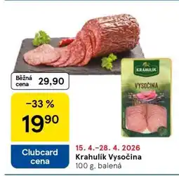 Tesco Krahulík VYSOČINA nabídka