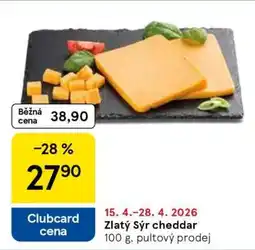 Tesco Zlatý Sýr cheddar nabídka
