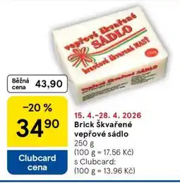 Tesco Brick Škvařené vepřové sádlo nabídka
