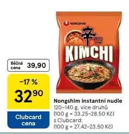 Tesco Nongshim instantní nudle nabídka