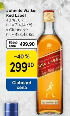 Tesco Johnnie Walker Red Label nabídka