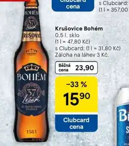 Tesco Krušovice Bohém nabídka