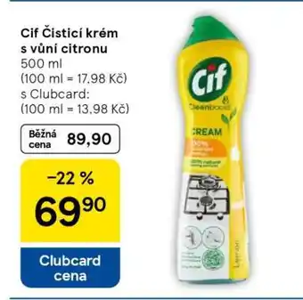Tesco Cif Čisticí krém s vůní citronu nabídka