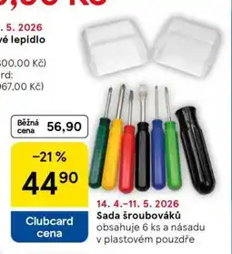 Tesco SADA ŠROUBOVÁKŮ nabídka
