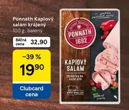 Tesco Ponnath Kapiový salám krájený nabídka