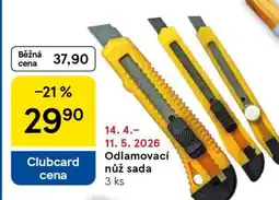 Tesco Odlomovací nůž sada nabídka