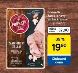 Tesco Ponnath Žampionový salám krájený nabídka