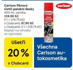 Tesco Carlson Pěnový čistič palubní desky nabídka