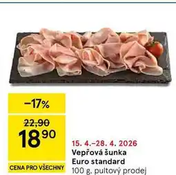 Tesco Vepřová šunka Euro standard nabídka