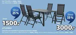 JYSK Zahradní stůl MADERUP a polohovací křeslo LOMMA nabídka