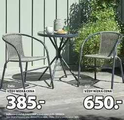 JYSK Balkonový stolek RADSTRUP a stohovací židle GRENAA nabídka