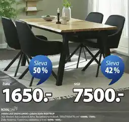 JYSK Jídelní stůl SKOVLUNDE a jídelní židle ROSTRUP nabídka
