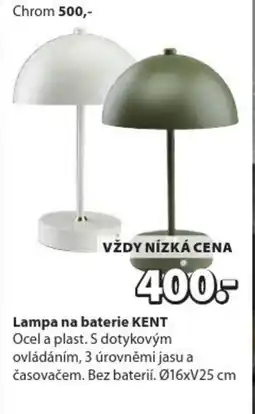 JYSK Lampa na baterie KENT nabídka
