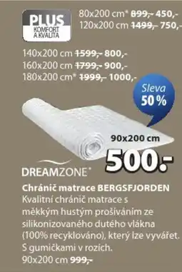JYSK Chránič matrace BERGSFJORDEN nabídka