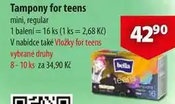 CBA Tampony for teens, 16 ks nabídka