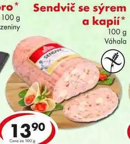 CBA Sendvič se sýrem a kapií nabídka