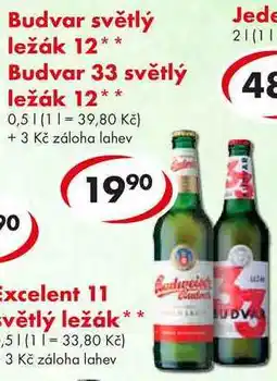 CBA Budvar světlý ležák 12 nabídka