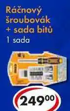 CBA Ráčnový šroubovák + sada bitů nabídka