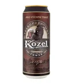 CBA Velkopopovický Kozel Černý, tmavé výčepní pivo (plechovka) 0,5l 0.5l nabídka
