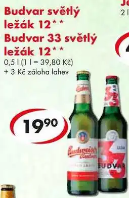 CBA Budvar světlý ležák 12 nabídka