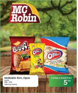 Tamda Foods McRobin Brrr, Opss snack 30g 40g nabídka