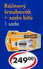 CBA Ráčnový šroubovák + sada bitů nabídka