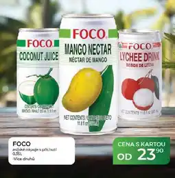 Tamda Foods FOCO asijské nápoje s příchutí nabídka