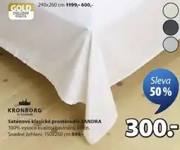 JYSK Saténové klasické prostěradlo SANDRA nabídka