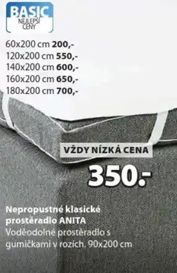 JYSK Nepropustné klasické prostěradlo ANITA nabídka
