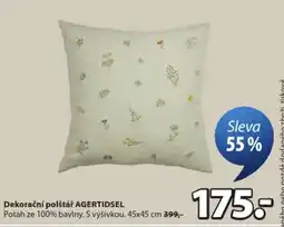 JYSK Dekorační polštář AGERTIDSEL nabídka