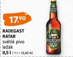 Terno Radegast ratar světlé pivo ležák nabídka