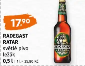 Terno Radegast ratar světlé pivo ležák nabídka