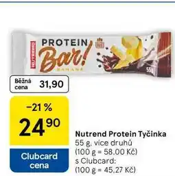 Tesco Nutrend Protein Tyčinka, 55 g, více druhů nabídka