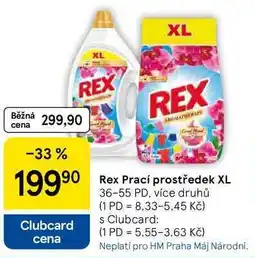 Tesco Rex Prací prostředek XL, 36-55 PD, více druhů nabídka