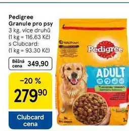 Tesco Pedigree Granule pro psy, 3 kg, více druhů nabídka